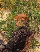 toulouse-lautrec, Red Haired Woman Sitting in Conservatory